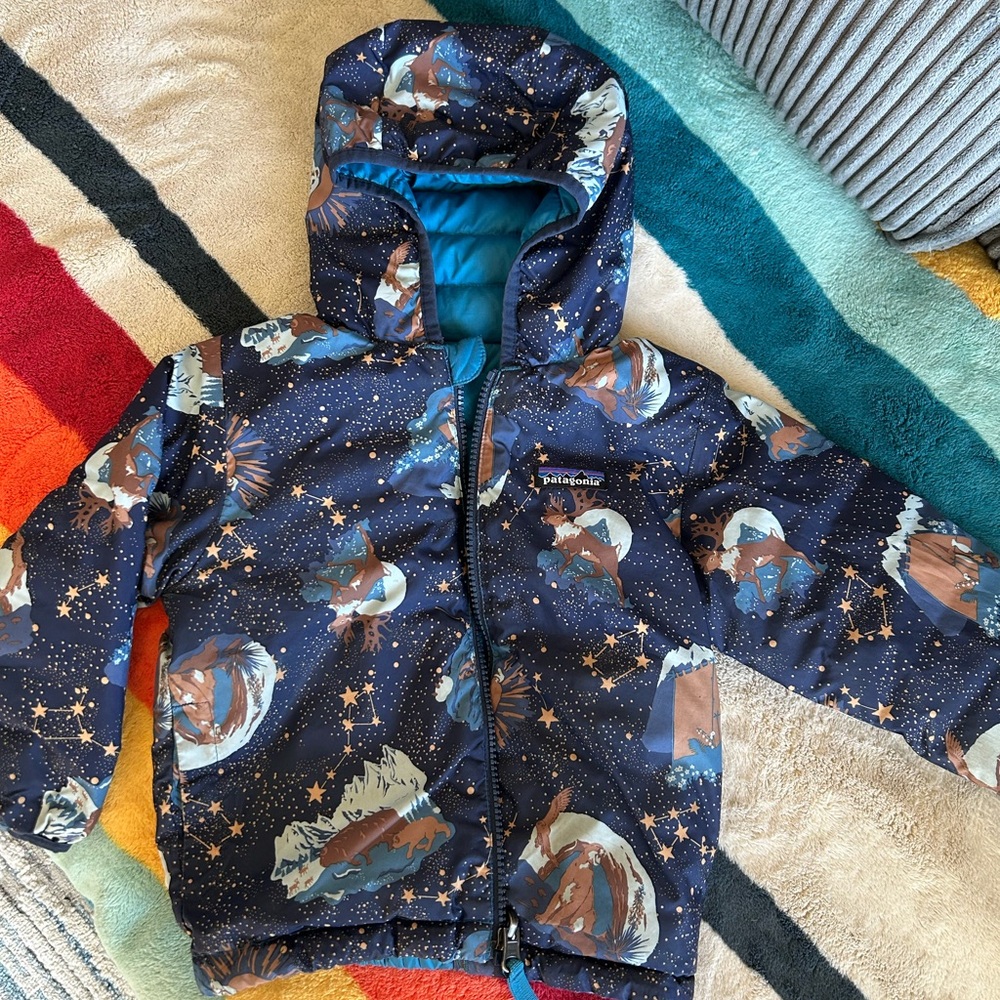 Patagonia Kids Navy Blue Starry Night Puffer Jacket